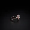 1 Stück Roségold Sakura Blumen Zirkon Zweige Muschelblumen Offener Ring Charmante Kirschblüte Verstellbare Ringe Damenschmuck294n