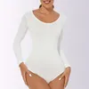 Women's Shapers MD-0057 Women Bodysuit Underwear Belly Hip-lifting Shaping Suit Women's Tight Long-sleeved Slimming Body-shaping