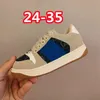 2023 Kids Shoes Brand Designer Boys Sport Sneaker Toddlers Girls Youth Kid Children Barn Spädbarn Tränare som kör Baby Black Dark Blue Rink Ny sko utomhusstorlek 24-35