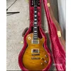 Elektryczna gitara cytrynowa kolor bogaty płomień Top Chrome Cover Pickups No Pickguard Tune O Matic Bridge and Stop Tail Bone Nut Rosewood 369