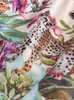 Robe Maxi à fleurs léopard pour femmes, col avec nœud papillon, manches longues, imprimé Floral, dentelle en cascade, tenue de soirée, nouvelle collection printemps