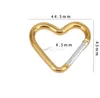 Heart Shaped Carabiner Aluminum Alloy Outdoor Hook Buckle for travelling camping hiking Colorfu mini metal climbing hook Key rings accessary