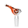 Fumo Colorato Parrucca Wag Manico antiscivolo Vetro spesso 14MM 18MM Interfaccia maschio Bong Waterpipe Handpipe Bowl Dry Herb Tabacco Bubbler Oil Rigs Container