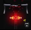 Luz indicadora de cauda de bicicleta LED inteligente Lâmpada de aviso de segurança recarregável USB com chifre de alto-falante 120BD Luzes de giro traseiras de LED de bicicleta poderosas Acessórios de bicicleta