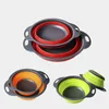 Storage Bottles 2pcs/set Foldable Colander Drainer Basket Fruit Vegetable Salad Spinner Water Drain Rotate Spinning Strainer Kitchen