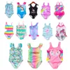 Maillots de bain pour enfants Une robe de plage une pièce pour les jeunes filles de 2 à 14 ans avec un tout nouveau maillot de bain pour enfants imprimé petite sirène tendance 2022 P230602