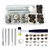 Metal Snap Button Leather Fasteners Kit with Press Stud for DIY Leather Shoes Pet Collar Craft Bag Fixing Tools