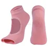 Modne kobiety oddychające z otwartymi palcami Skarpetki jogi Pilates Sports Sport Sock Balet tańcząca podłogę Sox Slipper Antiskid Tampoline Stocking