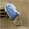 Keychains Lanyards 3D Novelty Canvas Sneaker Tennis Shoe Keychain Key Chain Party Jewelry Chains Drop Delivery Fashion Accessories Dhusq