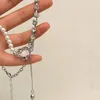 Pendentif Colliers Mode Goth Rose Cristal Coeur Perle Zircon Chaîne Collier Esthétique Pour Les Femmes Y2K Doux Bijoux Accessoires
