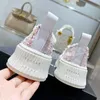 2023 Brand Fashion Top Designer Handmade Canvas Shoes Multicolor Gradient Technical Sneakers Women Famous High Quality Trainers