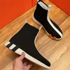 Mens High Top Boots 신발 디자이너 양말 운동화 캔버스 및 스웨이드 가죽 발목 신발 하이 탑 운동화 러브 트레이너 양말 부츠