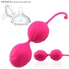 Fios de Lã Seguro Silicone Rose Kegel Bola Ben Wa Bola Vagina Apertar Máquina de Exercícios Vaginal Geisha Bola Brinquedos Sexuais para Mulheres L230518