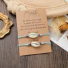 Charm Bracelets Bohemian Natural Sea Shell Stainless Steel Bracelet Women Men Summer Sandy Beach Handmade String Rope Chains Bangle Jewelr