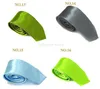 Wholesale 5cmx145cm Men Women Satin silk Tie ties Skinny Solid Color Plain Polyester Necktie Neck Ties 35 colors Fashion