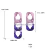 Dangle Chandelier Fashion Colorf Transparent Acrylic Resin Tassel Earrings Women Geometric Square Asymmetry Earring Jewelry Party Dhx8A