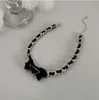 Luxur Designer P-Letter Pendant Necklace med guldpläterad kristallpärl Rhinestone Bow Halsband Kvinnor Charm Tillbehör Fashion Pearl Long Sweater Chain Chain