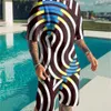 Tute Summer Trend Colorful Painting Pattern Girocollo da uomo Casual T-shirt da spiaggia Pantaloncini Set da 2 pezzi Grandi tracce traspiranti P230603