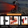 Feux arrière de vélo rechargeables par Usb Avertissement de sécurité Feu arrière rouge Étanche en plein air Cyclisme 4 modes Lumière Accessoires de vélo Alkingline