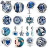 För Pandora Charms Authentic 925 Silver Beads New Ocean Blue Sea Turtle Dangle Pärla