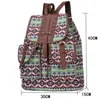 Школьные сумки женщины холст винтажный рюкзак этнический вязаный рюкзаки