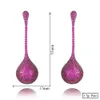 Dangle Lustre Missvikki De Luxe À La Main Femmes Longue Boule Dangle Boucles D'oreilles Brillant Cubique Zircon Boucle D'oreille Pour La Mariée De Noce Accessoires 230602