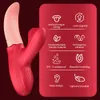 Massager Rose Vibrator Dildo Vrouwelijke Clit Stimulator Zuigen Tepel Tong Likken Pijpen Masturbator voor Vrouwen