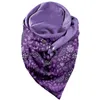 Foulards écharpes en molleton pour l'hiver froid chaud épais Wrap avec bouton doux mignon graphique imprimé écharpe dames petite amie