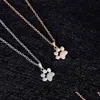 Pendant Necklaces Heart Pendants Jewelry For Women Long Chain Sweater Necklace Fashion Cute Pets Dogs Footprints Paw Drop Delivery Dhuag