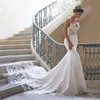 Mermaid Wedding Dress Sleeves Vestidos de novia Vintage Lace Sweetheart Neck Backless Bridal Gowns198w