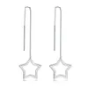 Charm Cute Romantic Star Ear Line Drop Earrings For Women Rose White Gold Color Christmas Daily Gift Fashion Jewelry R230603