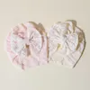 2 шт. аксессуары для волос с милыми бантиками, детская шапка-тюрбан с цветочным узором для девочек, летняя тонкая дышащая шапочка для новорожденных, повязка на голову