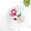 Broches Broches Lotus Broche Femelle Haut De Gamme Exquis Cheongsam Accessoires Style Chinois Rose Pour Les Femmes Cadeau Drop Delivery Bijoux Dht5H