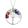 Hanger Kettingen Nieuwe Vrouwen Regenboog 7 Chakra Amethist Levensboom Quartz Chips Ketting Mticolor Wijsheid Natuursteen Drop Levering Dhpau