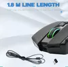 Souris Souris de jeu sans fil d'origine EYOOSO filaire USB RGB rétro-éclairé ergonomique souris de suivi optique noire pour ordinateur portable PC