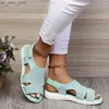 Estate Donna Sandali Traspirante Stretch Casual Ladies Flats Buckle Strap Femme Beach Platform Scarpe per le donne Scarpe di grandi dimensioni L230518