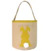 hot Easter Rabbit Basket Easter Bunny Bags Rabbit ears Canvas Tote Bag Egg children Candies gift Baskets 4 Colors