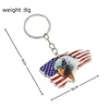 Creative Independence Day American Flag Keychain Pendant Fjäril