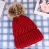 winter thick fleece lining beanie comfrotable soft acrylic hat korean design fur pom ball caps festival christmas women girls ear warmer cap