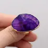 Pendant Necklaces High Quality Natural Amethyst Agate Ring Stone Gem Decoration Accessories Making Couple Necklace For Men And Women 25x30mm