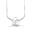 Nouveau Design en forme de coeur amour zircon cubique S925 collier en argent Sterling accessoires indiens femmes