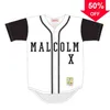 Xflsp GlaC202 Malcolm X Baseball Jersey Baseball Jersey Custom any mane any number Movie Jersey Fast Shipped Factory wholesale Size S-XXXL