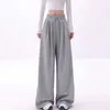 Capris Lucifer Spring Summer Wide Leg Trousers High Latitude Casual Sports Women's Y2K Street Clothing Bag Straight Pants P230602