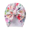 2PCS Hair Accessories Spring Autumn Baby Girls Hat for Newborn Soft Cotton Boys Turban Infant Cap Head Wraps