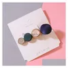 Hair Clips Barrettes Korean Style Crystal Button Round Clip Elegant Girls Headwear Hairpins Women Party Ornament Fashion Barrette Dh6He