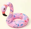 Nytt tecknad tryck Flamingo Swim Rings Water Sports Toys Uppblåsbara flottörer Beach Water Paty Toy Colorful Flatable Floating Animal Raft
