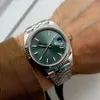 Montre originale hommes femmes Rolaxes montres nouveau luxe Datejust 41 vert montre-bracelet libération acier marque or blanc 126334