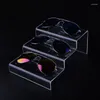 Jewelry Pouches 3 Tier Desktop Eyeglasses Showing Rack Acrylic Glasses Optical Display Steps Sunglasses Stand Storage Holder