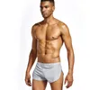 Cueca Boxer Masculina Ice Silk Cintura Baixa Conforto Suave Calção Lateral Dividido Cuecas masculinas