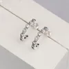 Marquise Crystal Diamond Hoop Oorbellen voor Pandora Authentieke Sterling Silver Stud Earring Set For Women designer Jewelry Wedding Hook earring met originele doos
